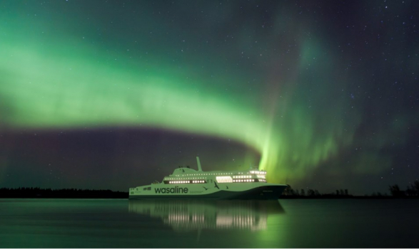Wasaline's Aurora Botnia floated out at the Rauma shipyard | Technology  Industries